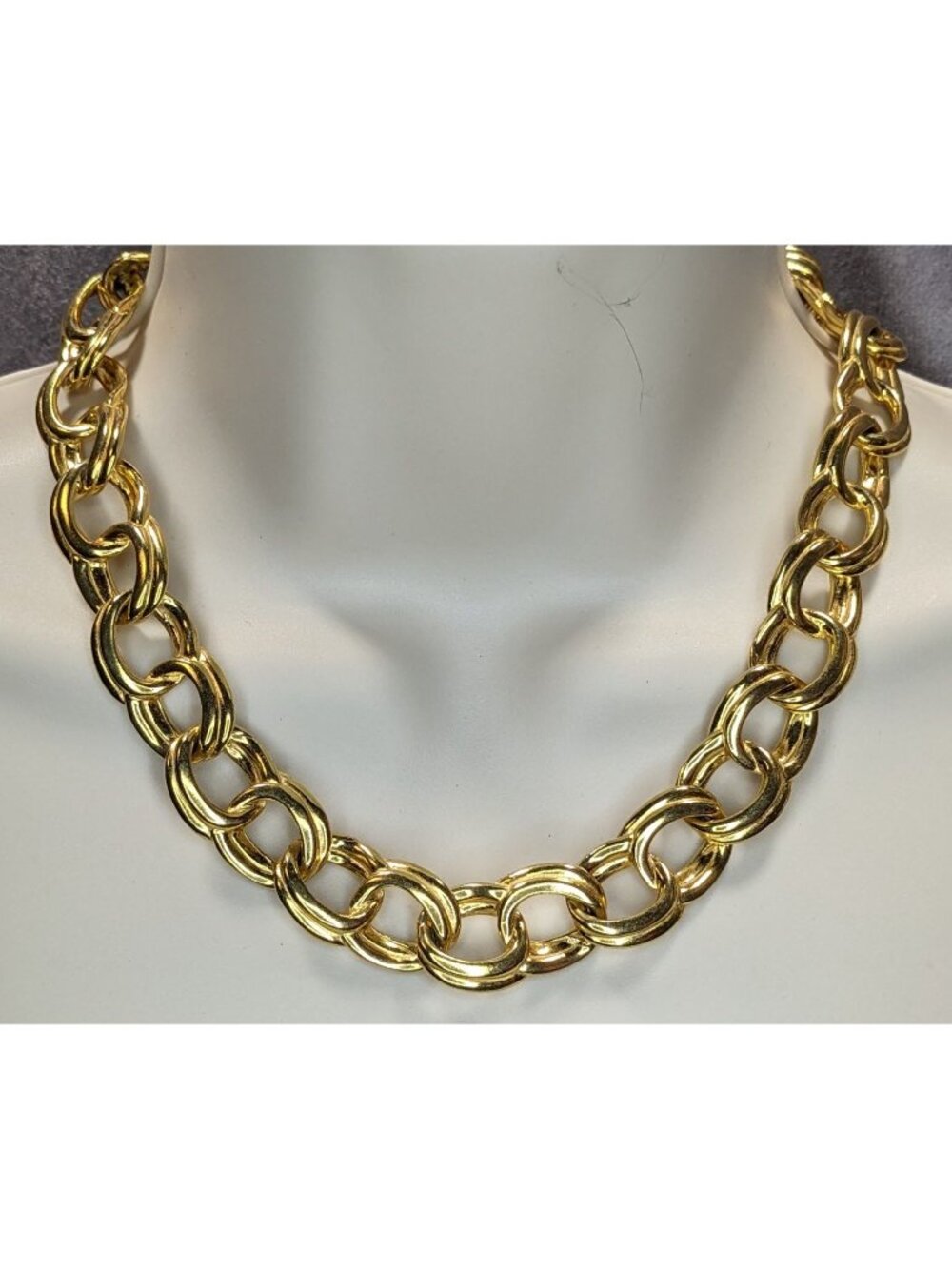 Anne Klein Gold-Tone Chunky Link Necklace